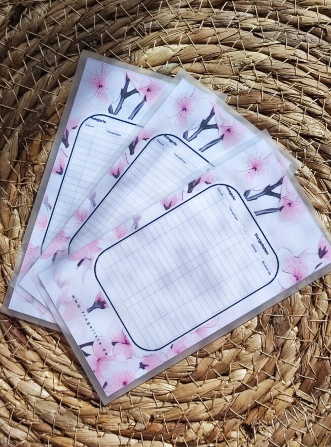 Budget Binder Tracker Kirschblüte