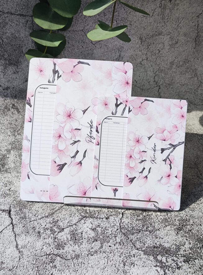 3er Set Budget Binder Tracker Design Kirschblüte – Bild 4